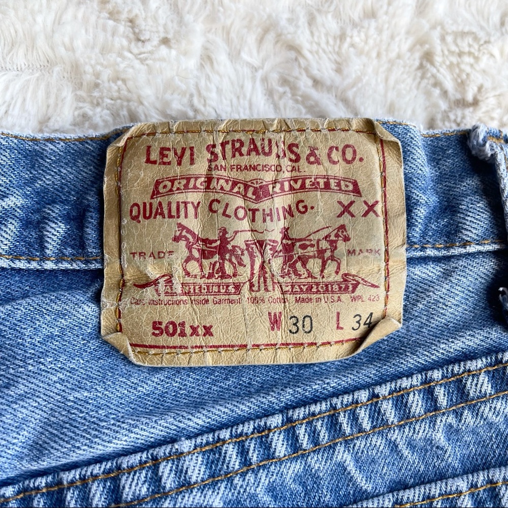 RARE tiny vintage Levi’s 501 stonewashed jeans 26 - Picture 4 of 17